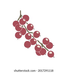 Frutos de bayas abstractas, elementos de bayas boho ilustraciones vectoriales aisladas, arte de frutas tropicales de verano