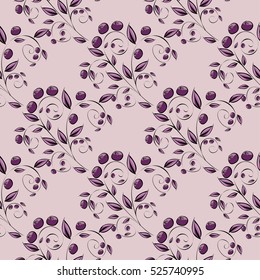 Abstract Berries seamless pattern. Vector illustration background.
