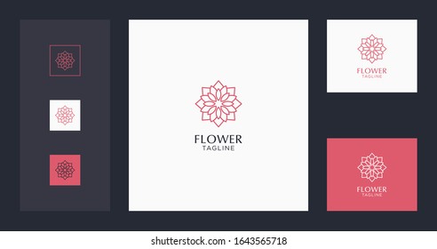 prima abstracta del logotipo de flor beutyfull . vectorial