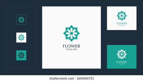 abstract beutyfull flower logo template premium . stock vector