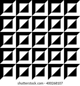 Abstract beveled, embossed pattern, monochrome background. Seamlessly repeatable studded geometric pattern.