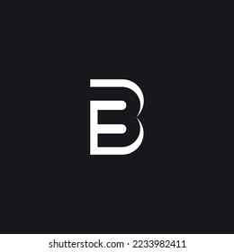 Abstract BF, FB, B, F Letters Logo Initial Based Monogram Icon Vector.