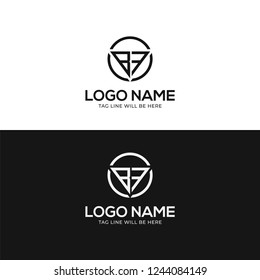 Abstract BF Letter Logo, Stock Logo, Template. Symbol, BF Logo, Circle Logo
