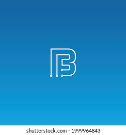 Abstract BF Letter logo vector template design.