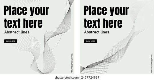 Abstract bg post minimal set template square design