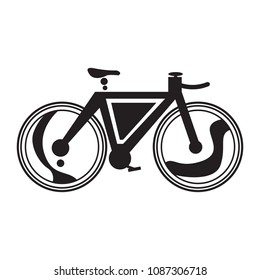 Abstract bicycle icon