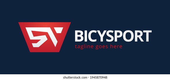 abstract bicycle icon or vector logo design. Bicycle sport icon logo design vector template