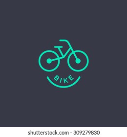 Abstract bicycle logo template. Bike Shop Corporate branding identity