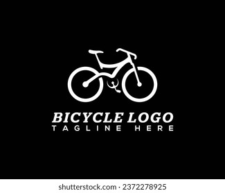Abstract bicycle monogram logo design template. Bike shop and branding identity vector logo.
