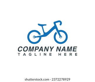 Resumen de la plantilla de diseño del logotipo del monograma de la bicicleta. Logo del vector de identidad de bici y marca.