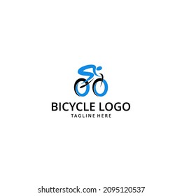 abstract bicycle racing sport vector logo illustration