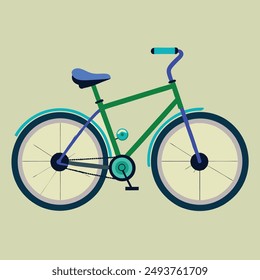 Abstract bicycle vector art design.