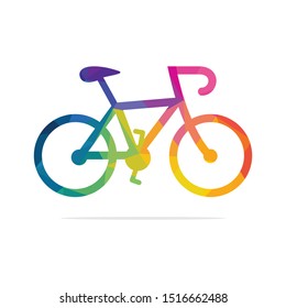 Abstract bicycle vector logo design. Bike Shop Corporate branding identity .
