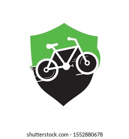 Abstract bicycle vector logo design. Bike Shop Corporate branding identity .