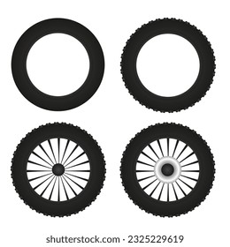 Abstract Bicycle Wheel Silhouette Illustration, can be used for business designs, presentation designs or any suitable designs.