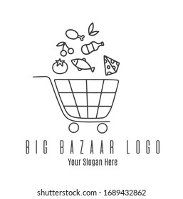 Abstract Big Bazaar Logo Design Concept