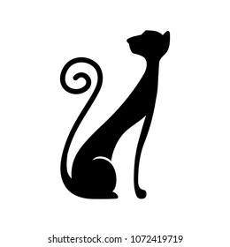 abstract big black cat