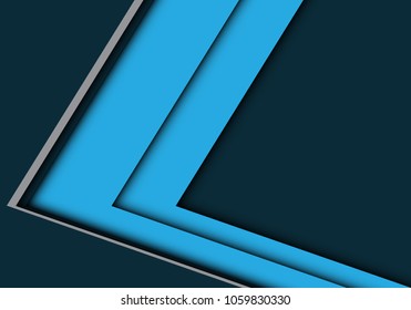 Abstract big blue arrow overlap on dark gray design modern futuristic background vector illustration.