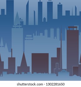 abstract Big city Seamless pattern. Urban print