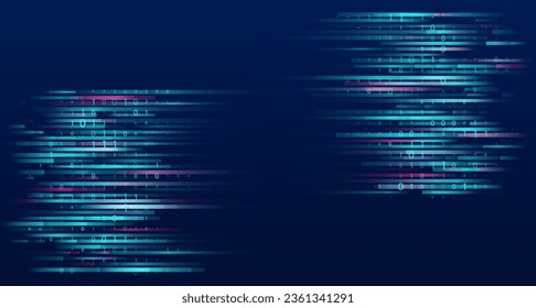 Resumen de la representación de códigos de big data. Antecedentes modernos de datos de alta tecnología. Concepto gráfico para su diseño