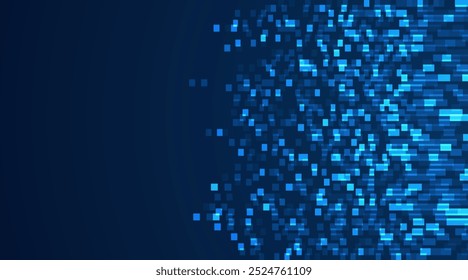 Representação abstrata de código de big data. Alta tecnologia. Conceito de visualização de Big Data.