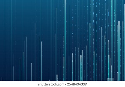 Abstract big data code representation. Modern high-tech data background. Graphic concept for your design