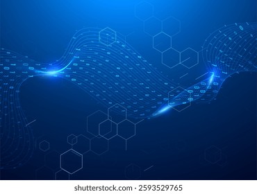 Abstract big data code representation. Modern high-tech data background. Graphic concept for your design