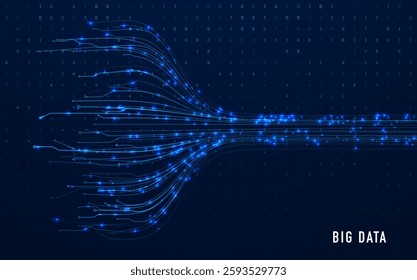 Abstract big data code representation. Modern high-tech data background. Graphic concept for your design