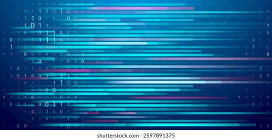 Abstract big data code representation. Modern high-tech data background. Graphic concept for your design