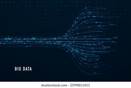 Abstract big data code representation. Modern high-tech data background. Graphic concept for your design