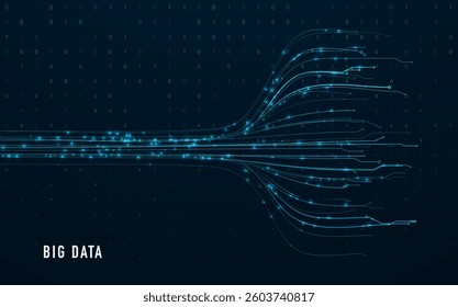Abstract big data code representation. Modern high-tech data background. Graphic concept for your design