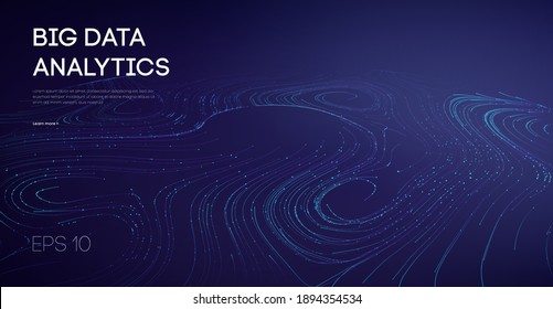 Abstract Big Data Flow Background. Software code agile industrial internet backdrop. Industry cyber complex big data sound visulization.