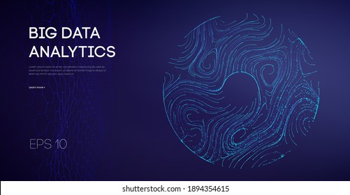 Abstract Big Data Flow Background. Software Code Agile Industrial Internet Backdrop. Industry Cyber Complex Big Data Sound Visulization.