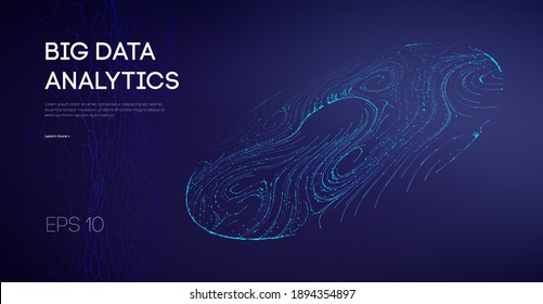 Abstract Big Data Flow Background. Software code agile industrial internet backdrop. Industry cyber complex big data sound visulization.