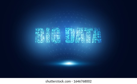 abstract Big data Futuristic network Technology innovation connection vector illustration.