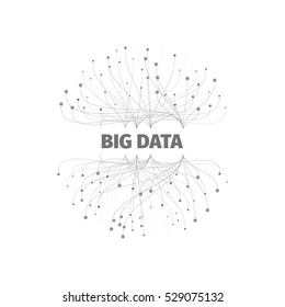 Abstract Big Data Illustration. Information Streams. Network