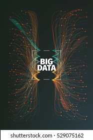 Ilustração abstrata de big data. Fluxos de informação