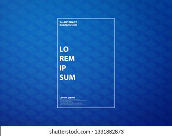 Abstract big data square cube blue pattern of technology background. You can use for high tech design pattern artwork, ad, cover, annual report, print. illustration vector eps10