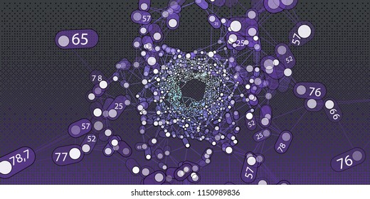 Abstract big data visualization. Business analytic background. Futuristic finance infographic.