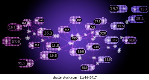 Abstract big data visualization. Business analytic background. Futuristic finance infographic.