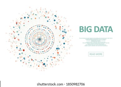 Abstract big data visualization. Big data code representation. Futuristic network or business analytics. Graphic concept for your design