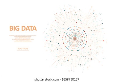 Abstract big data visualization. Big data code representation. Futuristic network or business analytics. Graphic concept for your design