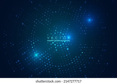 Abstract big data visualization. Big data code representation. Futuristic network or business analytics. Graphic concept for your design