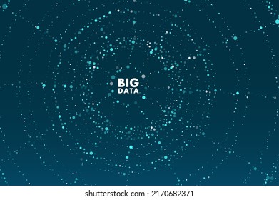 Abstract big data visualization. Big data code representation. Futuristic network or business analytics. Graphic concept for your design