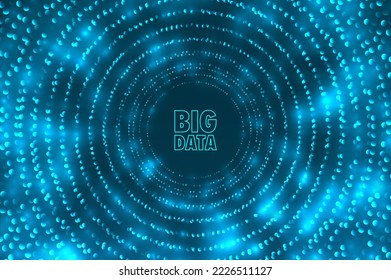 Abstract big data visualization. Big data code representation. Futuristic network or business analytics. Graphic concept for your design