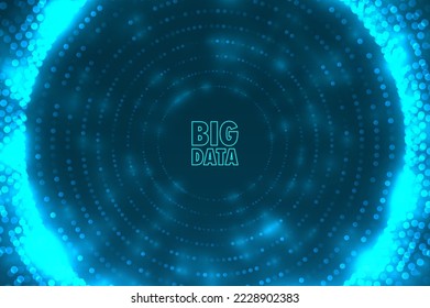Abstract big data visualization. Big data code representation. Futuristic network or business analytics. Graphic concept for your design