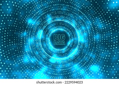 Abstract big data visualization. Big data code representation. Futuristic network or business analytics. Graphic concept for your design