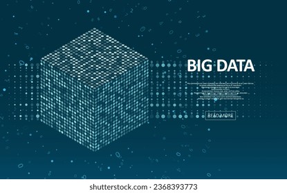 Abstract big data visualization. Big data code representation. Futuristic network or business analytics. Graphic concept for your design