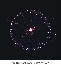 Abstract big data visualization. Big data code representation. Futuristic network or business analytics. Graphic concept for your design