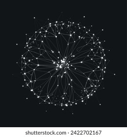 Resumen de visualización de grandes datos. Representación de códigos de datos grandes. Futurista red o análisis de negocios. Concepto gráfico para su diseño